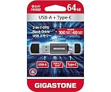 ギガストーン 2in1 OTG USBメモリー USB-A+Type-C 64GB GJU3-AC44GY-64GB-1pk-R