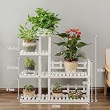 J-園芸ラック ラワースタンド 4段フラワーラック木製植物パティオ立っている植物の棚木の花の棚の植物の花鍋のホルダースタンドコーナーフラワーラックディスプレイシェルフスタンドラックガーデンストレージシ