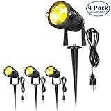warmoon Outdoor Landscape Lighting 5W Waterproof 3200K Warm White Landscape Lights Come with Spiked 
