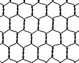 金網　ﾋﾞﾆｰﾙ亀甲金網#20×10×450mm 30m巻 ﾌﾞﾗｯｸ