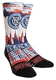 MLS New York City FC City Skylineカスタムアスレチッククルーソックス、ラージ/ Xラージ、ブルー/オレンジ