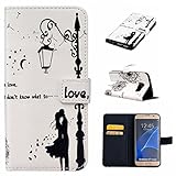 UNEXTATI Galaxy S7 Edge 用 ケース PU レザー 手帳型ケース カバー 液晶保護 カード収納 スタンド機能 Samsung Galaxy S7 Edge 対応 Case (ホワ