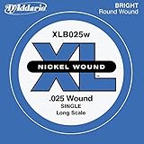 D'Addario ダダリオ ベース用バラ弦 ニッケル Long Scale .025 XLB025W 【国内正規品】
