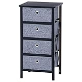 折畳チェスト 4段 高さ77cm グレー 50993