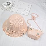 Classicbuy ベビー 帽子 麦わら帽子 ハット 子供用帽子 ウトドア 日焼け止め バッグ付き 収納可能 通園 通学 春 夏 紫外線対策 可選 53CM