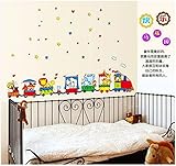 Free Shipping Animal Circus Train Children DIY Removable Wall Stickers Parlor Kids Bedroom Home Hous