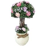 パラボッセ ドライフラワー キャンディトピアリー 小 ベビーピンク ケース入 横幅15cmx奥行15cmx高さ26cm dry flowers topiary