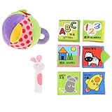 B Blesiya 8点入り　ポリエステル布製　布本　ラトルボール　スクイーザー玩具　