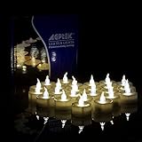 Max-One-Shop 無炎キャンドル Flameless Lot 24 Battery LED Warm White Tea Light Candle with Timer