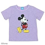 ミッキーマウス 半袖 Tシャツ ベビー キッズ 子供服 ベビー服 カラバリ スラブ天竺 男の子 女の子 トップス DISNEY パープル 80cm 94180581PU80