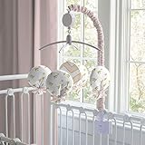 Carousel Designs Pale Pink and Gold Chevron Musical Mobile by Carousel Designs