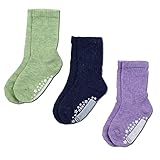 ベビー・ルーズソックス3足組・日本製 12-15cm グリーン、ネイビー、パープル