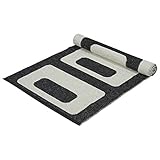 Pappelina パペリナ Owen Knitted Rug オウェン ラグマット Black/Vanilla ブラック/バニラ 70cm x 240cm キッチンマット並行輸入品
