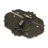 木製ケース胸部Toolboxの77ミリメートルX 55ミリメートルクラスプ掛け金ラッチブロンズトーン