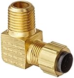 Eaton Weatherhead 1269X6 Brass CA360 Polyline Flareless Brass Fitting, 90 Degree Elbow, 1/4 NPT Male