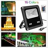 RaiFu フラッドライト IP66 85-265V 屋外 10W カラー 防水 セキュリティ ウォール プロジェクションランプ