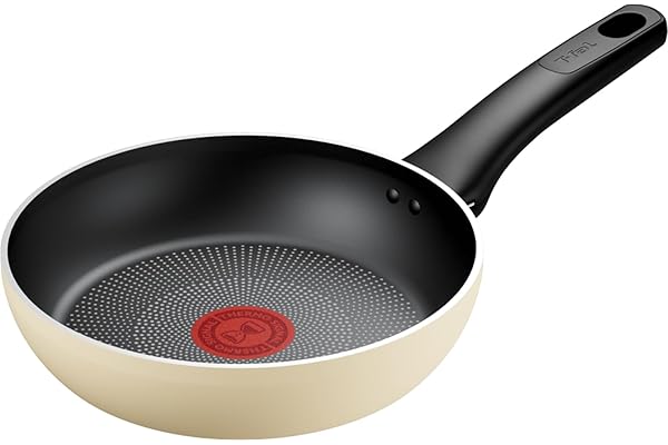 【オンライン限定】 ティファール フライパン 20cm IH ガス火対応 PFOAなどの有害物質不使用 こびりつきにくさ長持ち 「IHチタン･エクセレンス バニラベージュ フライパン」 ベージュ G18202