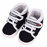 Tonsee ベビー 可愛い シューズ 赤ちゃん ファーストシューズ ソフト ソール シューズ (11cm, ブラック)