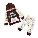 (プタス)Putars ベビー服 子供服 上下セット パーカー 女の子 長袖 LITTLE TURKEY 総柄 感謝祭 可愛い 秋 冬 スポーツ 運動会 旅行 記念日 プレゼント 6-24ヶ月
