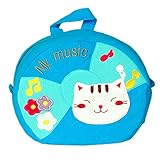 「プリティ猫」刺繍アップリケキッズリュックアウトドアリュック（22.8*21*9.3）