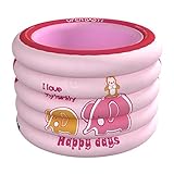 TIDLT インフレータブルバスタブ大人インフレータブルバスタブ子供のバスバレルホームベイビープールPVC素材四季をご利用いただけますピンクブルー (色 : ピンク-2)