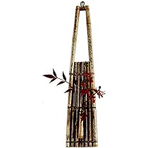 Amazon.co.jp: BYM 一輪挿し 壁掛け花瓶 花器 竹製 和式 和風