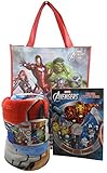 Gift Set of 3Pieces Marvel Avengers Throw Blanket with Tote Bag and Coloring Book [並行輸入品]