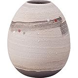 信楽焼 花瓶しっくい（丸） 【陶器 とうき おしゃれ お洒落 しがらきやき かびん 生花 まる 伝統工芸 工芸品 和風 インテリア 雑貨 日本製 3000】