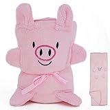 YING LAN Baby Plush Blanket Pink Pig 32x37.5 Lightweight Soft by YING LAN