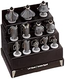 TruePower 12 PIECE STARTER CARBIDE TIPPED ROUTER BIT SET IN STORAGE BOX - 1/4 SHANK by TruePower