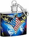 2ozキーチェーンフラスコwithアメリカ国旗とパーソナライズ。 Bald Eagle、フリー