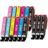 エプソン用SATインク(E-SAT) サツマイモ SAT-6CL互換インク (5BK/2C/2M/2Y/2LC/2LM) 増量 15本セット エプソン EP-716A EP-816A EP-715A EP-815A EP-712A EP-713A EP-714A EP-812A EP-813A EP-814A 対応 さつまいもインクカートリッジ 残量検知対応