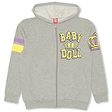 BABYDOLL（ベビードール） 親子ペア 袖ラインジップパーカー L グレー