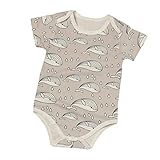 leegor Girls Boys Lovely Whaleパターン半袖ロンパース綿ジャンプスーツ服 カラー: グレー