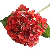 Kicode Rose Autumn Vintage ワインレッド 人工シルク 牡丹 フラワーアレンジメントブーケ アジサイウェディング ホールド花の装飾