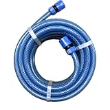 延長ホース ジョイント付 内径12mm × 5m 10m 20m 30m YM22721 YM24011 園芸 耐圧 洗車 畑 散水 屋外 水やり ガーデニング ガーデンホース ブルー (メスメス：5ｍ)