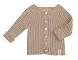 NATURAPURA ナチュラプラ オーガニックコットン ニットカーディガン 2×2 リブ編 81cm / 86cm 18-24ヶ月 18/24M ベージュ 綿100% BB07022