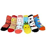 ［キロフライ］kiloflyベビーノスキッドコージーソフトソックス[6ペアセット]、パンダ＆ダッキー、女の子向け、6から18ヶ月