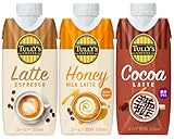 [セット品] 伊藤園 TULLY'S COFFEE タリーズ コーヒー 330ml キャップ付き紙パック 12本セット（各4本 x 3種類）ラテ エスプレッソ ハニーミルク ココア