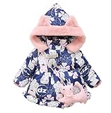 [もうほうきょう] 子供服　女の子コート　冬服　新型綿入れの服冬の児童綿入れの上着女赤ちゃん　プラス絨コート　1～4歳 (110, ネイビー)