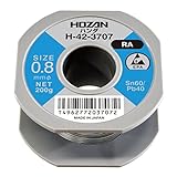 ホーザン(HOZAN) ハンダ スズ60% 鉛40%  重量200ｇ 長さ53ｍ 線径0.8ｍｍΦ H-42-3707