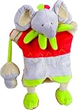 ＤＯＵＤＯＵ　DC1607 パペット　アルバン　エレファント  ｻｲｽﾞ H約20cm  ぞうさんのパペットです。きのこはガラガラっと音がなります
