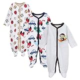 エルフ ベビー(Fairy Baby)新生児服 足つきカバーオールロンパース 長袖 3枚セット 出産祝い 可愛い 4-6M セット4