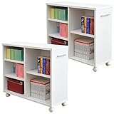 山善(YAMAZEN) キャスター付 押入収納ラック （幅26） 2個組 CSR-7526(WH) ホワイト