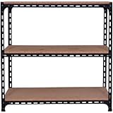 Amazon スチールラックのキタジマ アングル棚 3段 幅90 奥行45 高さ90cm ブラック 70kg 段 オープンシェルフ ラック オンライン通販