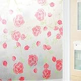 Generic New Fashion Creative Red Rose 2Mx45Cm Static Cling Privacy Frosted Glass Window Effect Vinyl