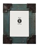 HiEnd Accents Santa Fe Corner Frame, 6 by 8-Inch, Turquoise