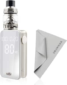 Amazon 電子タバコ ベイプ Vape Kit イーリーフ Istick Nowos Kit 6 5ml Ello Duroアドマイザー 内蔵4400mahバッテリー Qc3 0 Pd3 0急速充電対応 Drawigerクリーニングクロス付き シルバーsilver Drawiger 電子たばこセット スターターキット