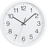 アイリスプラザ(IRIS PLAZA) 時計 掛け時計 非電波時計 直径30cm ホワイト PWCR-30-W