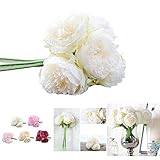 SUND　造花 牡丹 インテリア　雑貨 DIY 可愛いカラバリ 高品質　枯れない　結婚式 誕生日 発表会 入学式 卒業式 適用 選べる5色 ホワイト